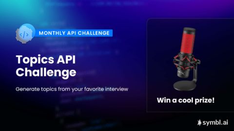 Win a high-quality streaming mic — Auto generate topics from an interview  in very simple steps